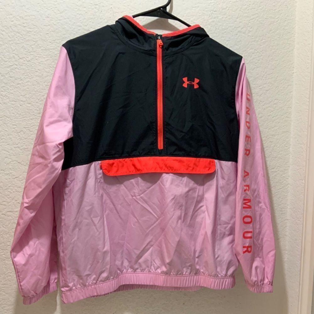 Under Armour loose fit pullover windbreaker jacket  youth YXL